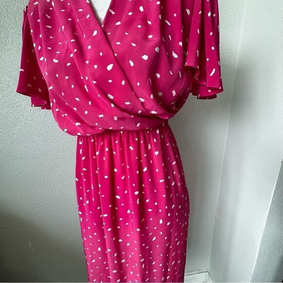Liz Claiborne Y2K Maxi Dress Pink White Romantic SZ 4 - Picture 5 of 15